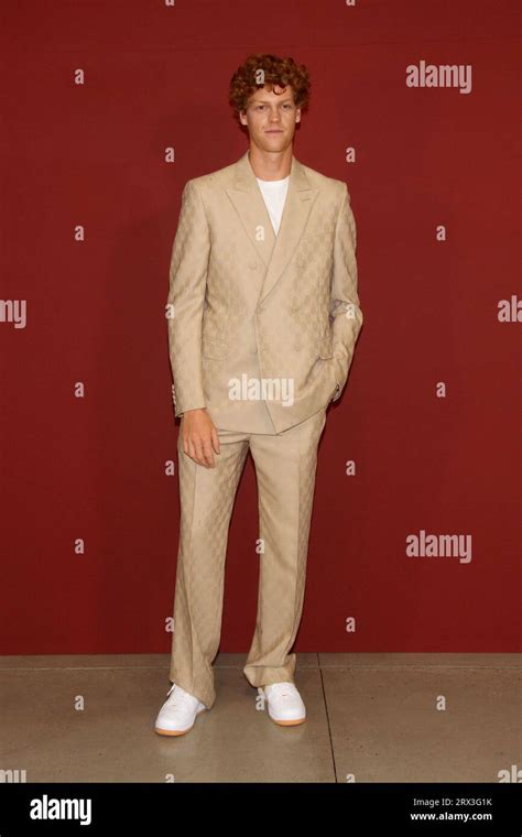 Jannik Sinner at the Gucci Spring 2025 Show in Milan.